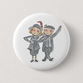 Pearly King and Queen 6 Cm Round Badge