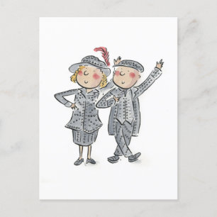 Pearly King and Queen Postcard