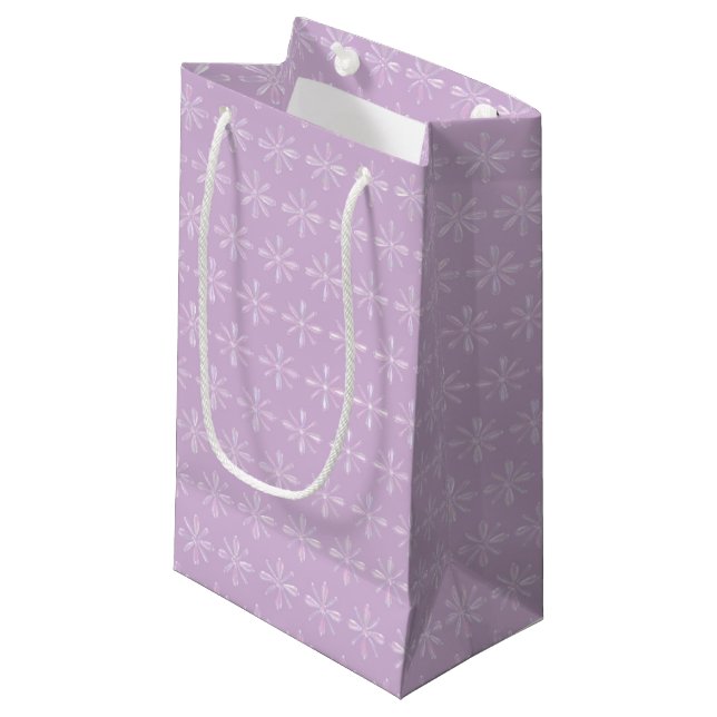 Pearly Pink Flowers Gift Bag (Front Angled)
