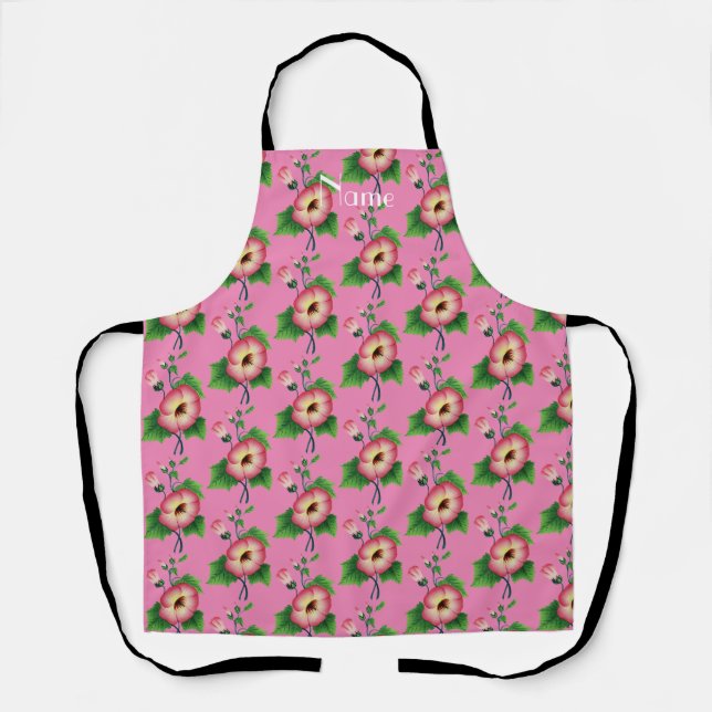 Pearly Pink Flowers Thunder_Cove  Apron (Front)