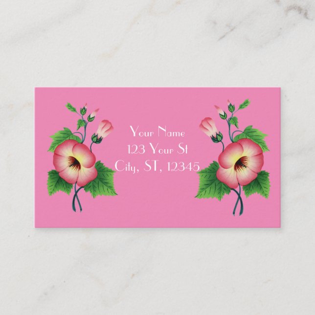 Pearly Pink Flowers Thunder_Cove  Business Card (Front)