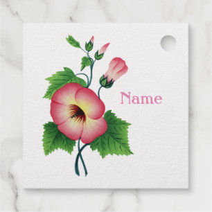 Pearly Pink Flowers Thunder_Cove Favour Tags