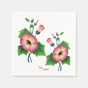 Pearly Pink Flowers Thunder_Cove Napkin