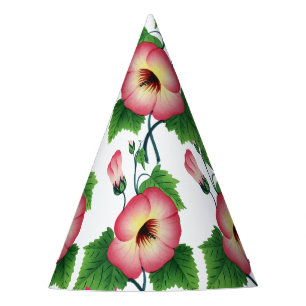 Pearly Pink Flowers Thunder_Cove Party Hat