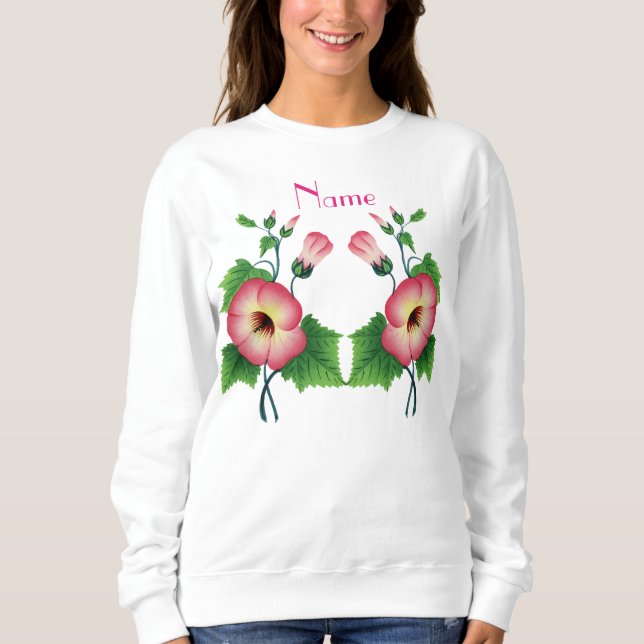 Pearly Pink Flowers Thunder_Cove  Sweatshirt (Front)