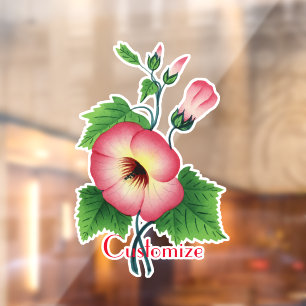 Pearly Pink Flowers Thunder_Cove  Window Cling