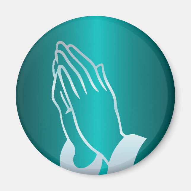 Pearly Praying Hands Magnet (Front)