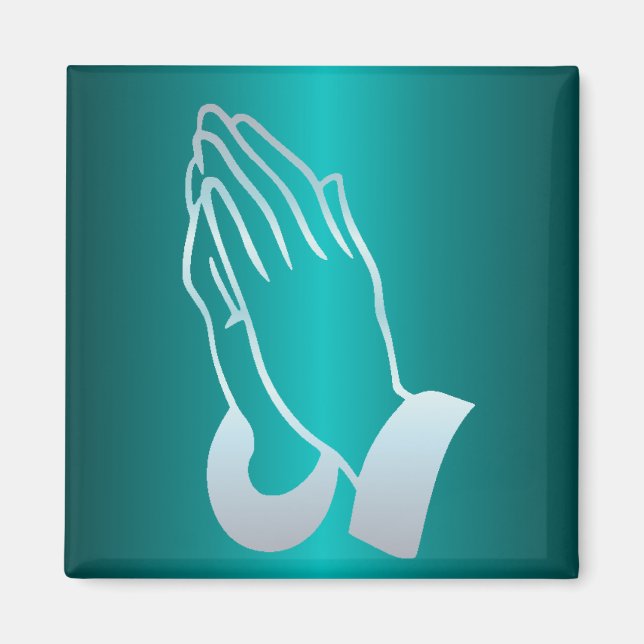 Pearly Praying Hands Magnet (Front)