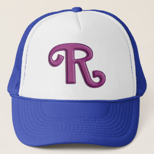 Pearly Purple Letter "R" Trucker Hat