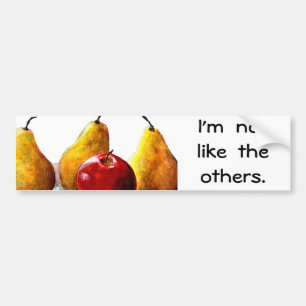 Pears, Apple Fine Art Still Life Bumper Sticker