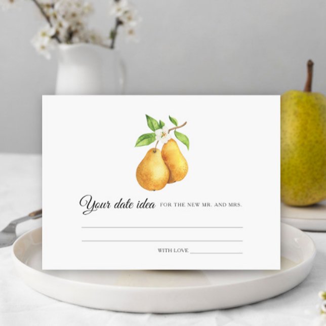 Pears Bridal shower Date night ideas Date jar Enclosure Card (Creator Uploaded)