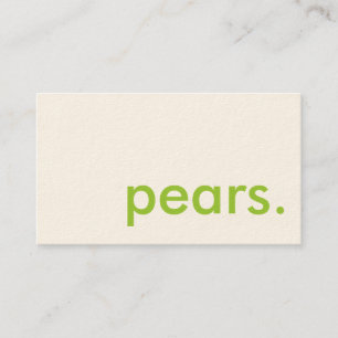 pears. business card