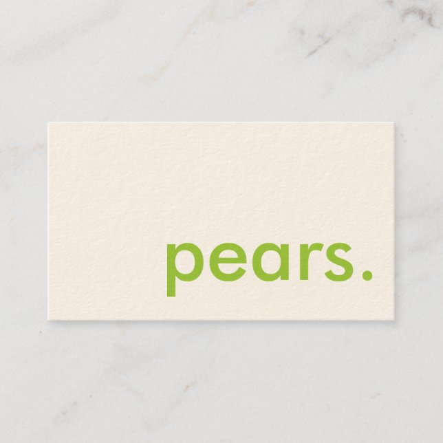 pears. business card (Front)