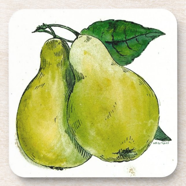 Pears Cork Coasters (Front)