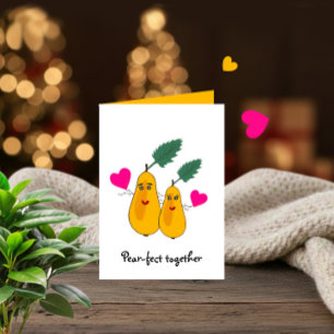 Pears couple for Valentine’s Day Holiday Card