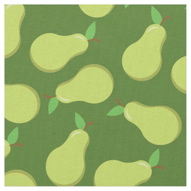 Pears Cute Fruit Kitchen Fabric (Close Up)