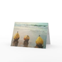Pears Day Out At The Beach Flowerplaid Inlay Card