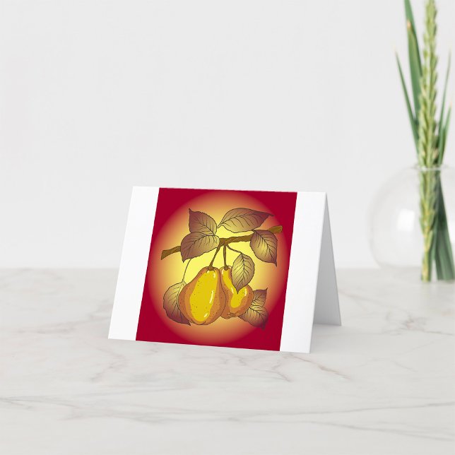 Pears On A Tree Thank You Card (Creator Uploaded)