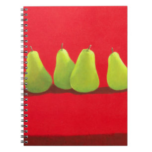 Pears on Red Cloth Notebook