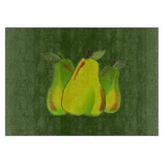 PEARS Pear Fruit Fruits Glass Cutting Board
