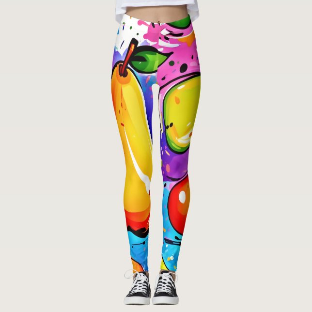 Pears Pop Art Leggings (Front)