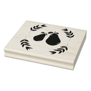 Pears rubber stamp, Pears stamp, fruits, fruit Stamp
