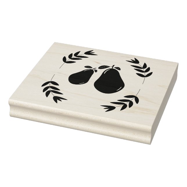 Pears rubber stamp, Pears stamp, fruits, fruit Stamp (Stamp)