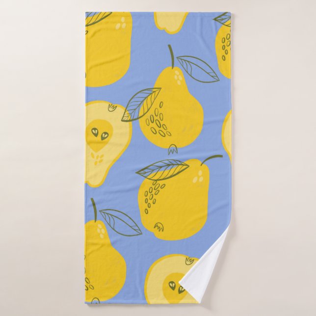 Pears seamless pattern bath towel (Bath Towel)