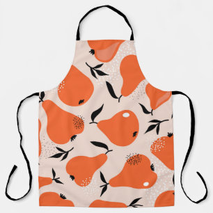 Pears seamless pattern. Hand drawn illustration wi Apron