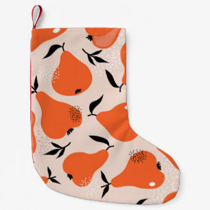 Pears seamless pattern. Hand drawn illustration wi Small Christmas Stocking