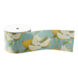 Pears Tropical Fruit Grosgrain Ribbon