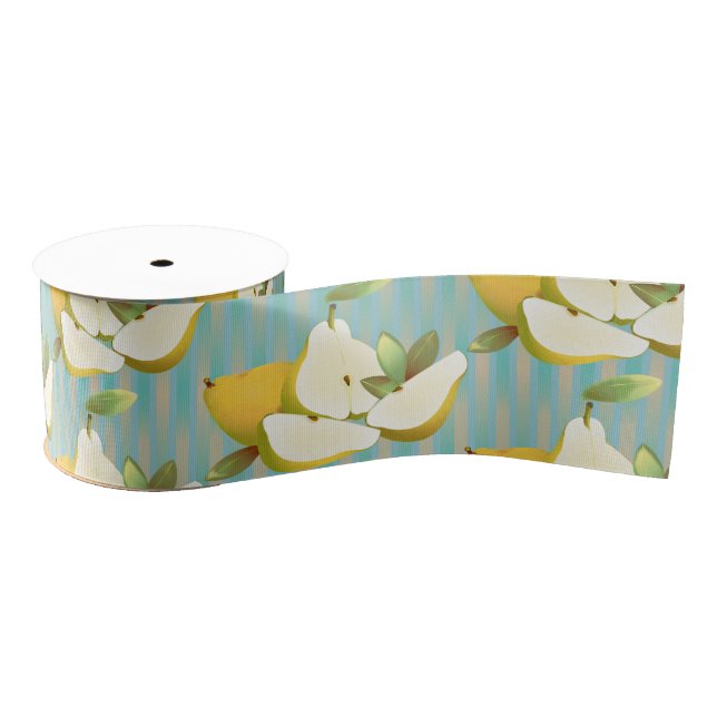 Pears Tropical Fruit Grosgrain Ribbon (Spool)
