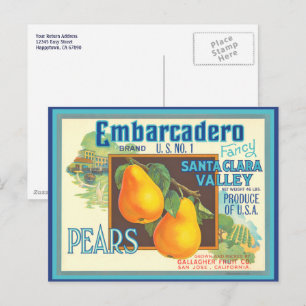 Pears Vintage Scenic Label Art Postcard