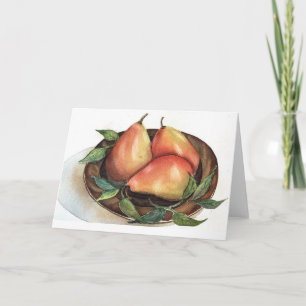 Pears Watercolor Still Life Notecard