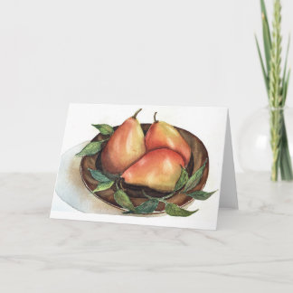 Pears Watercolor Still Life Notecard