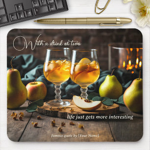 Pears Wine Funny Drink Mouse Mat