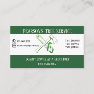 Pearson's Tree Service Business Card