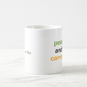 Peas and Carrots coffee cup