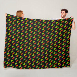 Peas and Carrots Fleece Blanket