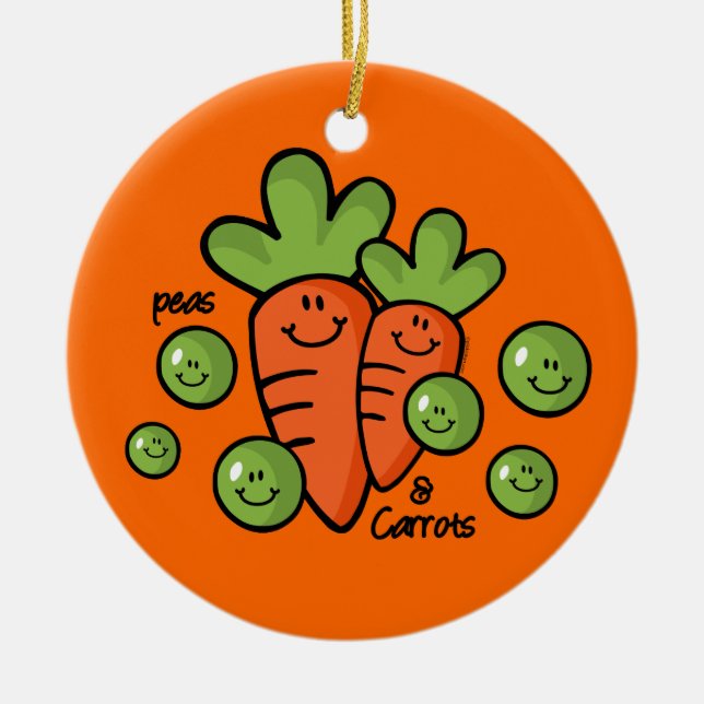 Peas And Carrots Ornament (Front)