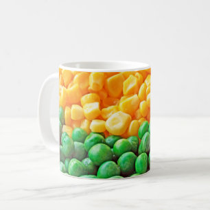 Peas and sweetcorn coffee mug