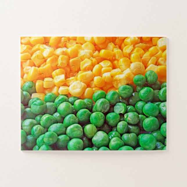 Peas and sweetcorn jigsaw puzzle (Horizontal)
