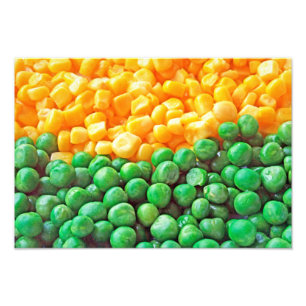 Peas and sweetcorn photo print