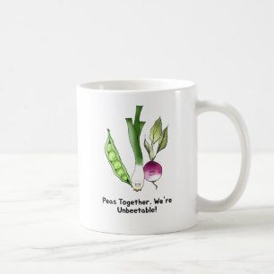 Peas and Veggie Best Friends Pun Coffee Mug