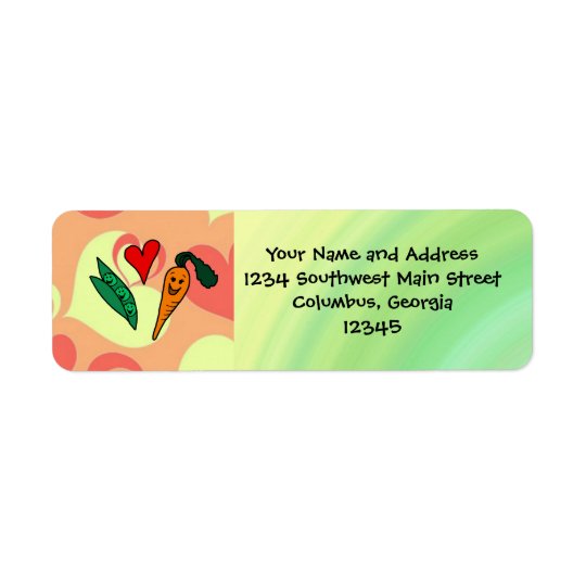Peas Be My Valentine Return Address Label