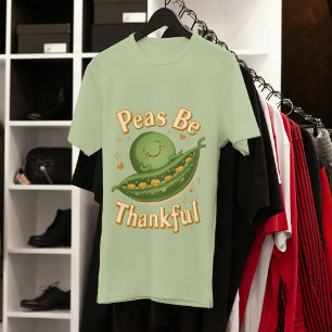Peas Be Thankful - Cute Thanksgiving Pea Food Pun Tri-Blend Shirt