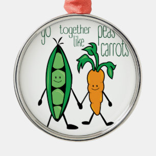 Peas & Carrots Metal Tree Decoration