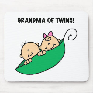 Peas in a Pod Grandma of Twins Mouse Mat