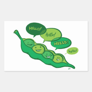 Peas in a Pod (Hello) Rectangular Sticker