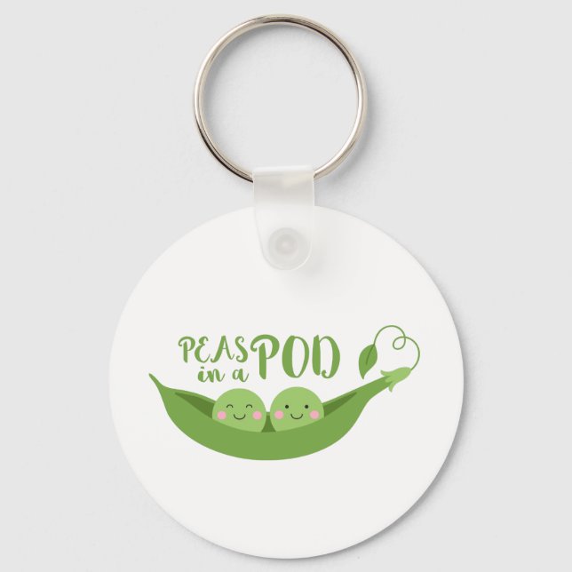 Peas In A Pod Key Ring (Front)